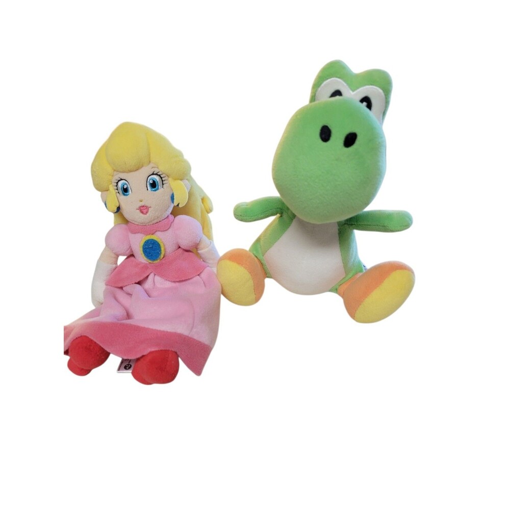2017 Yoshi And Princess Peach Super Mario Bros Plush Toy Stuffed Animal